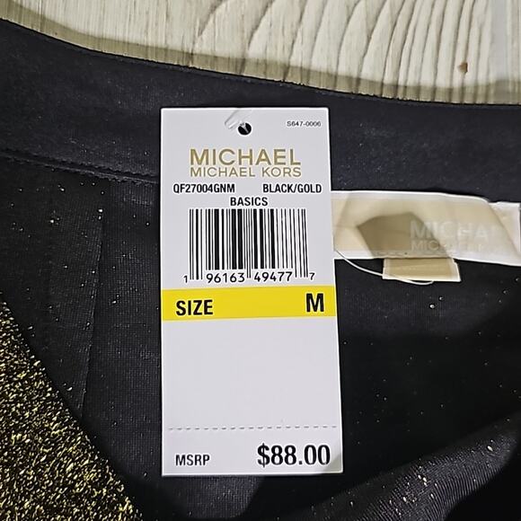 Michael Kors Gold A-Line Ruffle Mini Skirt Womens Size Medium NWT - Picture 4 of 6